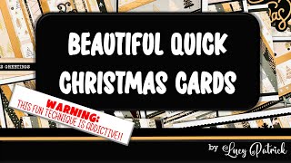 Christmas cardmaking made EASY  12 CARDS CARD MAKING TUTORIAL AND DESIGN IDEAS FOR HANDMADE CARDS [upl. by Etterrag]