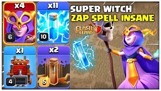 TH15 Super Witch  TH15 Zap Super Witch Attack Strategy  Best Th15 Witch Attack  Clash of Clans [upl. by Lerim]