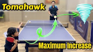 How to increase the maximum sidespin for Tomahawk Serve technique  special training [upl. by Luapleahcim]