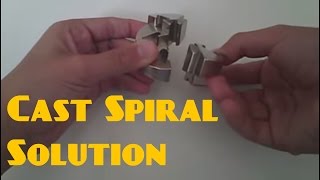 Hanayama Cast Spiral puzzle Solution part 1 [upl. by Quillon]