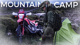 Mountain Motorcycle Camp  The Wind was too much [upl. by Blayze]