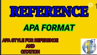 APA style for reference and citation in tamil [upl. by Annawik667]