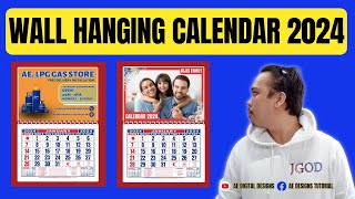 WALL HANGING CALENDAR 2024 I CANVA TEMPLATE I PRICING AND MATERIALS [upl. by Hutchinson325]