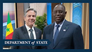 Secretary Blinken meets with Senegalese President and African Union Chairperson Macky Sall [upl. by Maggie517]