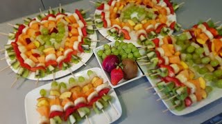 Brochettes de fruits  Salade de Fruits Dégustation  ikramlık Meyve Sunumu [upl. by Amathiste]