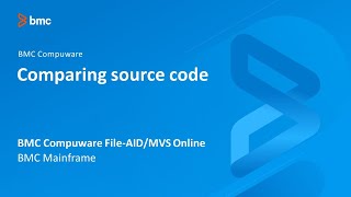 BMC Compuware FileAIDMVS Online  Comparing source code [upl. by Norrek733]