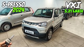 Maruti S Presso Vxi 2024 ❤️  Maruti S Presso Second Top Model  Real Life Detailed Review [upl. by Nitsua]