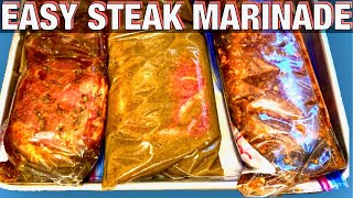 Top 3 BEST Steak Marinades  How to Marinate Steak [upl. by Girovard156]