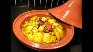 COMMENT PRÉPARER UN BON TAJINE MAROCAIN AU POULET POMMES DE TERRE ET OLIVES RAPIDE ET FACILE [upl. by Nottage]