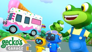 Ice Cream Truck Rocketship  Geckos Garage  Trucks For Children  Cartoons For Kids [upl. by Surbeck597]