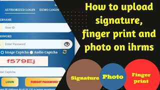 how to upload signature photo and finger print on ihrms Punjab [upl. by Napoleon]