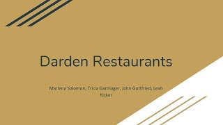 Darden Restaurants [upl. by Nichani]