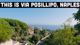 Naples Italy Walking Tour Via Posillipo 2023 [upl. by Sonnie]