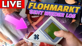 LIVE Flohmarkt  Dorfflohmarkt Ein Gameboy darf nicht fehlen Retro Games amp alte Konsolen Reselling [upl. by Ariec]