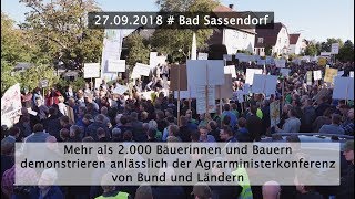 Bauerndemo anlässlich der Agrarministerkonferenz [upl. by Eerized]