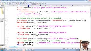 63 Advanced Java Tutorial  JDBC  Scrollable Resultset object  adv java [upl. by Einnaj]