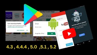 FIX PLAY STORE ERROR ANDRIOD 444  How to Install YouTube Old android [upl. by Hildagard]