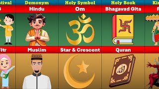 Hinduism vs Islam  Two Major World Religions Comparison [upl. by Nnil691]