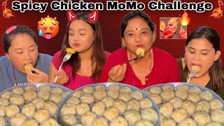 Nepali Spicy MOMO Challenge amp Dalle Khursani 🥵🔥 [upl. by Arden]