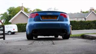 Audi RS4 B7 Comparison of OEM amp Milltek NonResonated NonValved Exhausts [upl. by Perot]