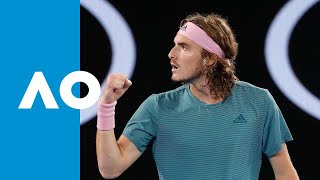 Stefanos Tsitsipas winning tiebreak vs Roger Federer  Australian Open 2019 4R [upl. by Duster555]