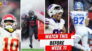 NFL Injury Updates To Know Before Week 11 [upl. by Anirdnaxela]