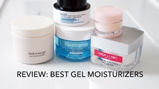 BEST GEL MOISTURIZERS REVIEW  5 water gel moisturizers for oilycombination skin  LvL [upl. by Errehs]