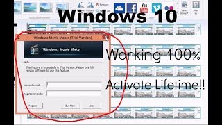 Windows live movie maker windows 10How to activate for free lifetime Working 2017 [upl. by Reisinger]