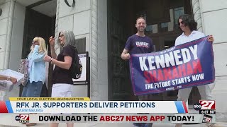 Robert F Kennedy Jrs campaign submits additional Pennsylvania ballot petitions [upl. by Yadnus794]