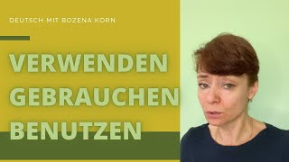 Gebrauchen verwenden benutzen [upl. by Eitsirc]