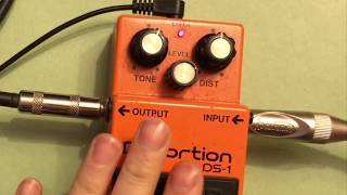 Demo Review and Tutorial on how to use the Boss Distortion DS1 [upl. by Doreg379]