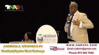 ABIMBOLA OGUNBANJO NIGERIAN STOCK EXCHANGE PRESIDENT AT NABF [upl. by Retsehc]