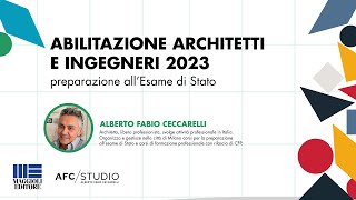 Esame abilitazione Architetti e Ingegneri 2023 come e cosa studiare per la seconda sessione [upl. by Htnicayh622]