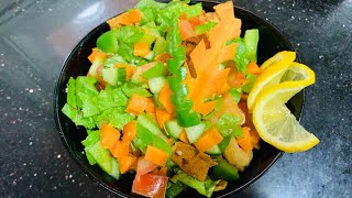 Fattoush salad with special dressing  Fattoush salad recipe healthy and easy [upl. by Akirdnas]