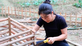 How to build a simple wooden dog house  Home Dog Wood bamboo  lytieutien [upl. by Macfarlane]