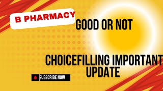 B pharmacy is Good option or not ll b pharmacy couesling 2024 ll ocet b pharmacy choice filling 2024 [upl. by Eilegna]