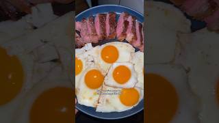 Steak and eggs is a health food eggs food steak [upl. by Charil]