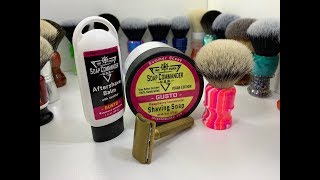 Soap Commander quotGustoquot WCS Silvertip Tie Dye and The Karve CB Razor 1 [upl. by Sueaddaht]