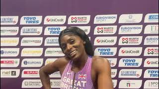 Daryll Neita on her European 200m semifinal win [upl. by Suolekcin]