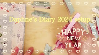 【紙物好き】Daphne’s Diary 2024 setup [upl. by Zelle]