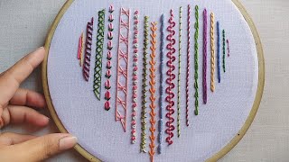 Hand embroidery for beginners  Basic Embroidery stitches for beginners  Lets Explore [upl. by Don]