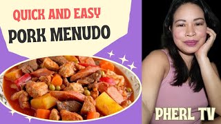 Pork Menudo Na Ang Bilis Lang Lutuin chef ulam cook pork recipe yummy Pherl TV [upl. by Capon]