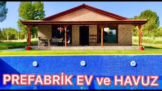 Köye Yerleşip Çok Uyguna Yaptığım Prefabrik Ev Havuz ve Araziyi Drone ile Tanıtıyorum [upl. by Jocelin]