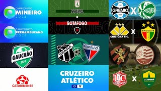 Finais dos Estaduais na Globo 2024  chamadas e boletins das finais jogos de 6 e 7 de abril [upl. by Proudlove627]