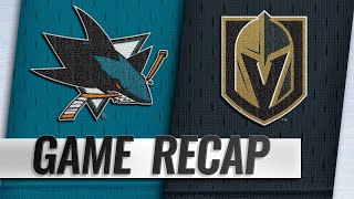 Fleury shuts out Sharks records 33 saves in 60 win [upl. by Xuaegram]