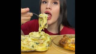 ASMR CREAMY PASTA  CHEESY LASAGNA MUKBANG asmr pasta lasagna [upl. by Selin448]