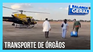 Helicóptero do Detran ajudou em transporte de coração e fígado para transplantes  Balanço Geral DF [upl. by Kilam138]