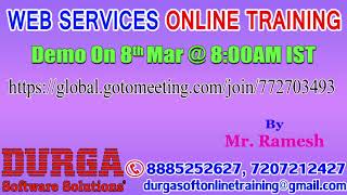 WEB SERVICES Online Training in DURGASOFT [upl. by Samoht565]