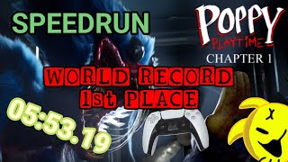 WORLD RECORD Poppy Playtime Chapter 1 0553 Console Speedrun [upl. by Naehs]