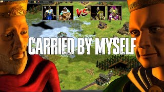 Im uploading every game of AOE2 I play until I die in 4K  414 Carried By Myself [upl. by Nyladnek]